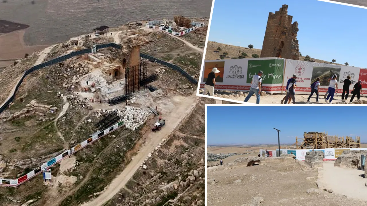 Yüzbinlerce kişi Dİyarbakır'a akın etti! Zerzevan Kalesi geçmişe ışık tuttu, tapınağın altından çıkanlar... 
