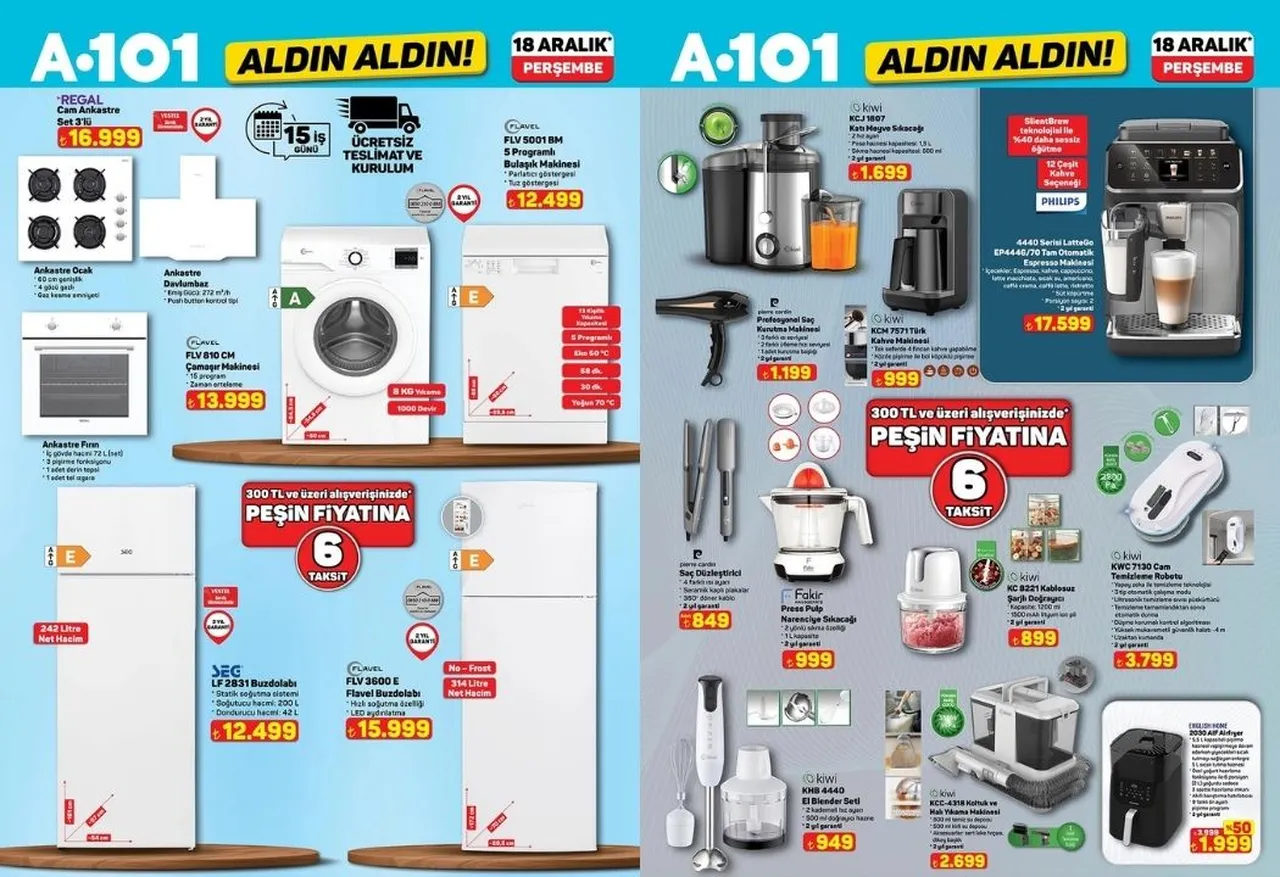 18 Aralık A101 Aktüel ürünler kataloğu! Bu hafta A101'de hangi ürünler var?