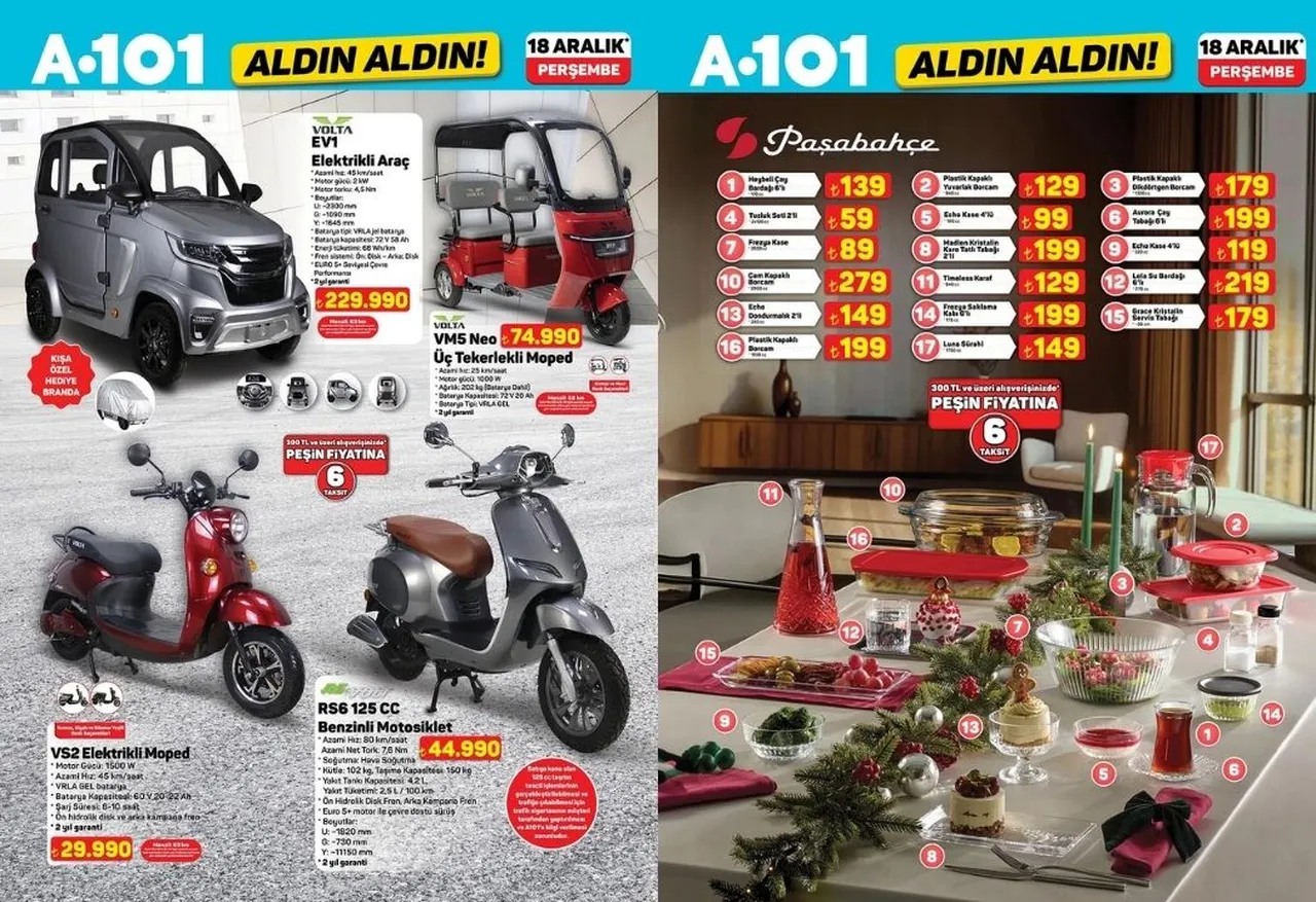 18 Aralık A101 Aktüel ürünler kataloğu! Bu hafta A101'de hangi ürünler var?