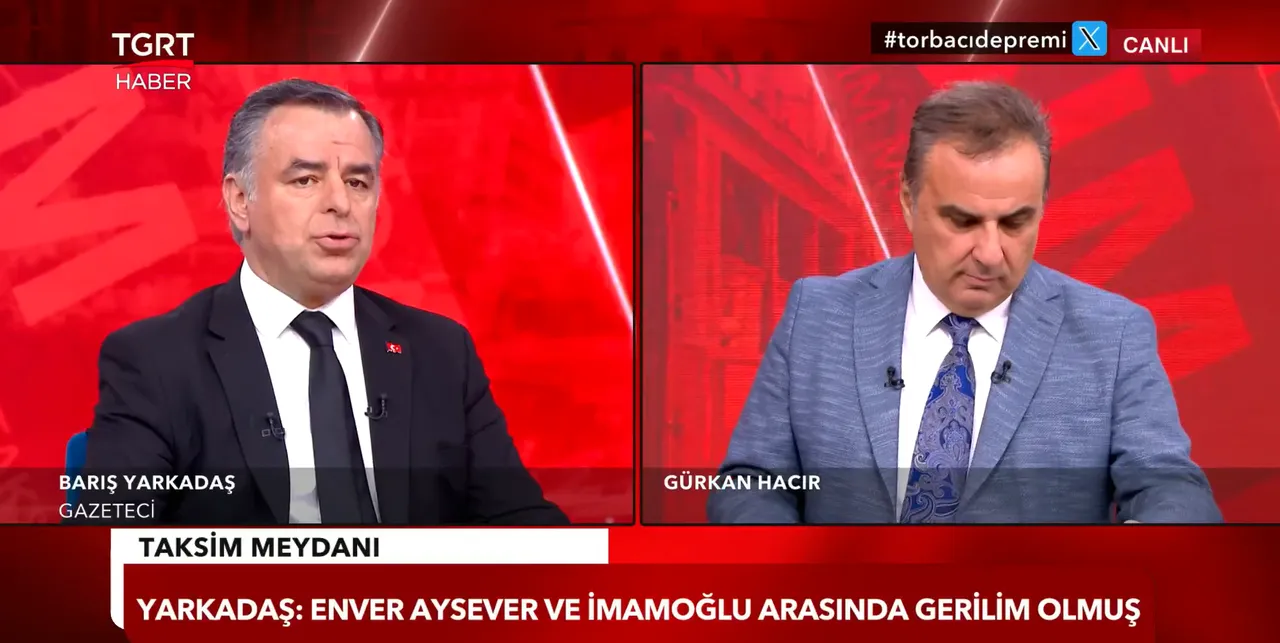 Gazeteci Barış Yarkadaş, TGRT Haber'de yayınlanan Taksim Meydanı'nda konuştu