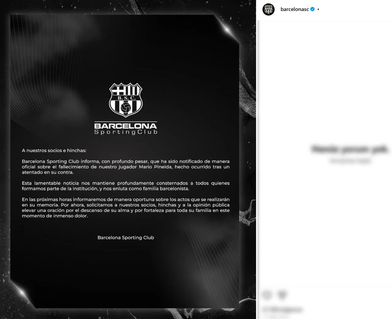 Barcelona SC'nin paylaşımı