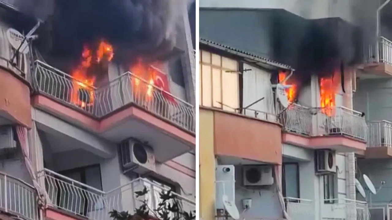 Manisa'da ev yangını: Kediler telef oldu