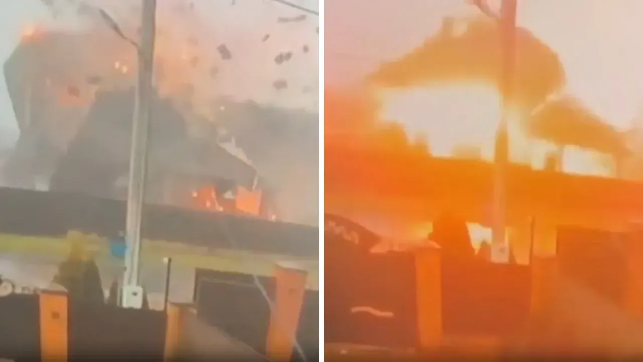 SANİYELER İÇİNDE YERLE BİR OLDU