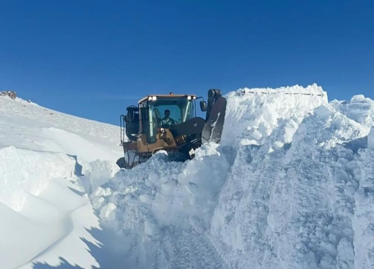 Hakkari'de kar kalınlığı 3 metreyi aştı: Ekipler adeta tünel açtı