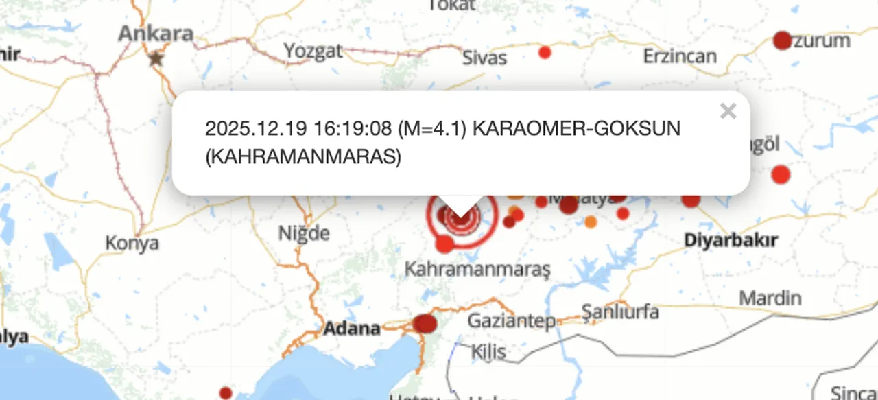 Kahramanmaraşta deprem mi oldu, az önce nerede deprem oldu? 19 Aralık AFAD son depremler listesi