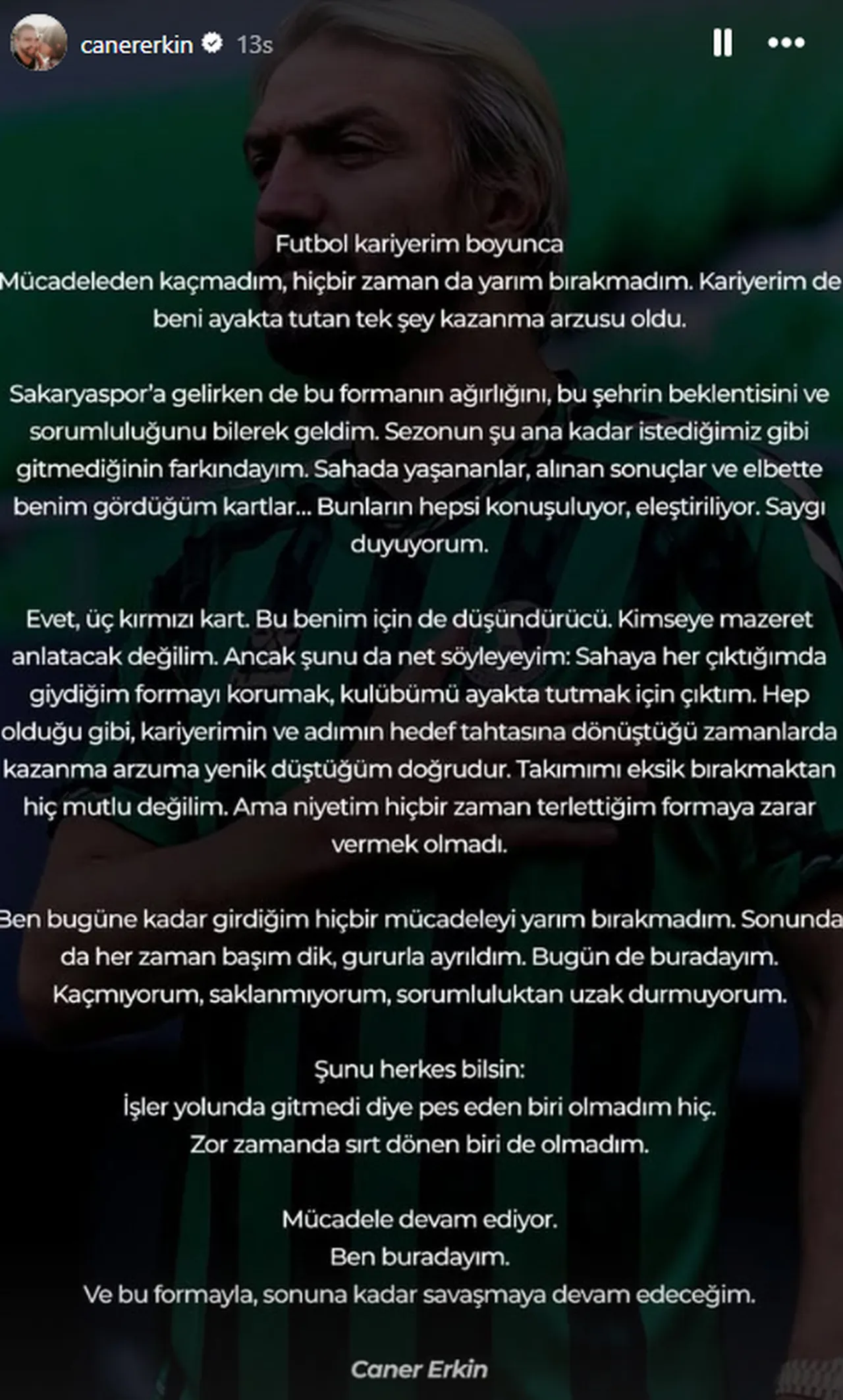 Caner Erkin'in paylaşımı