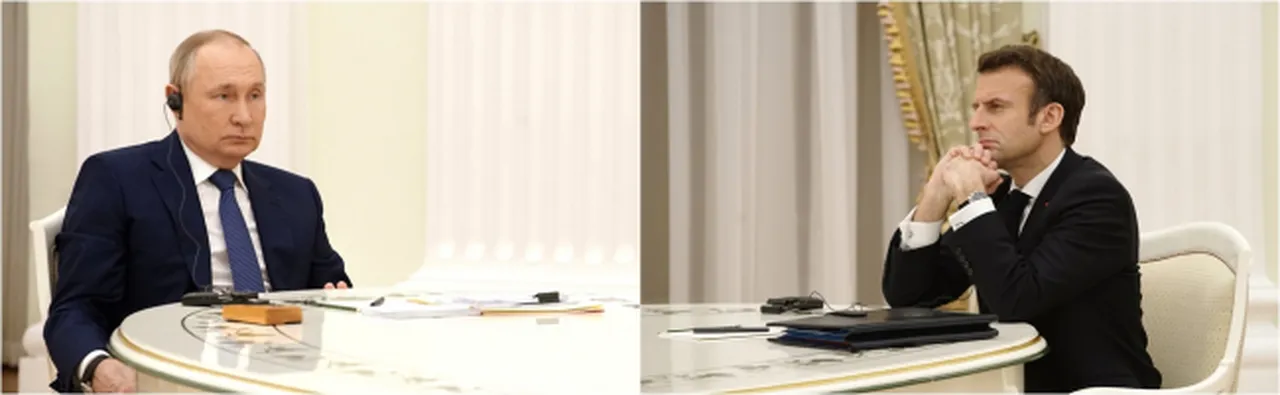 Fransa Cumhurbaşkanı Emmanuel Macron'un, Rusya'da, Devlet Başkanı Vladimir Putin ile Moskova'daki görüşmesi (2022)