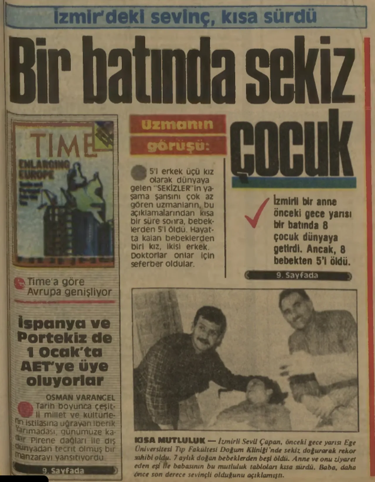 Türkiyede ilk! Bir batında sekiz çocuk doğuran anne tarihe geçti