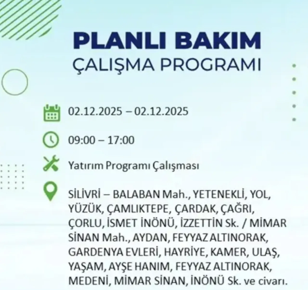 2 Aralık İstanbulda elektrikler ne zaman gelecek? BEDAŞ ve AYEDAŞ kesinti programı