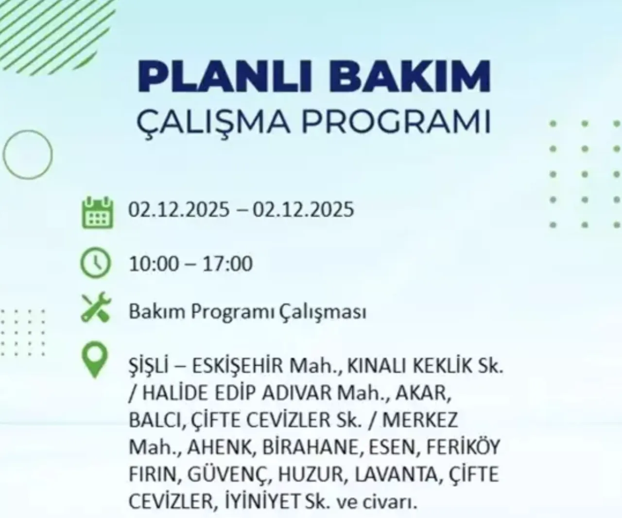 2 Aralık İstanbulda elektrikler ne zaman gelecek? BEDAŞ ve AYEDAŞ kesinti programı