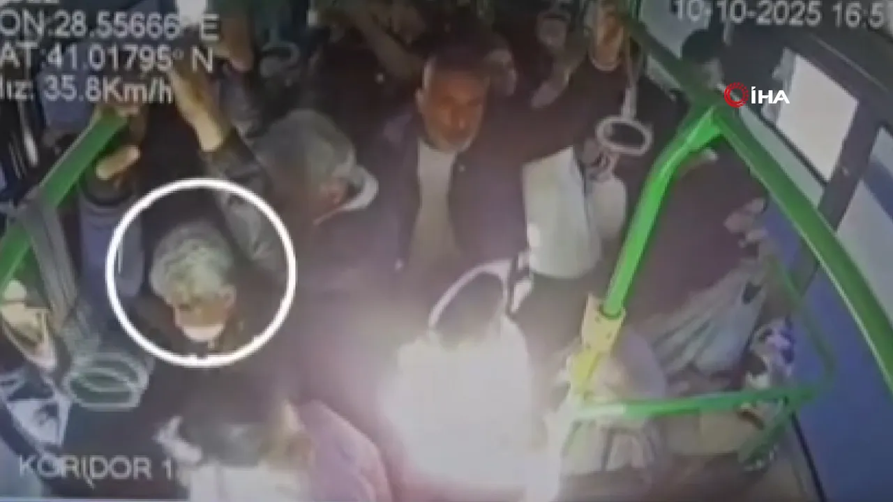 6 bin 500 lira çaldılar! Yankesicilik anları otobüs kamerasında