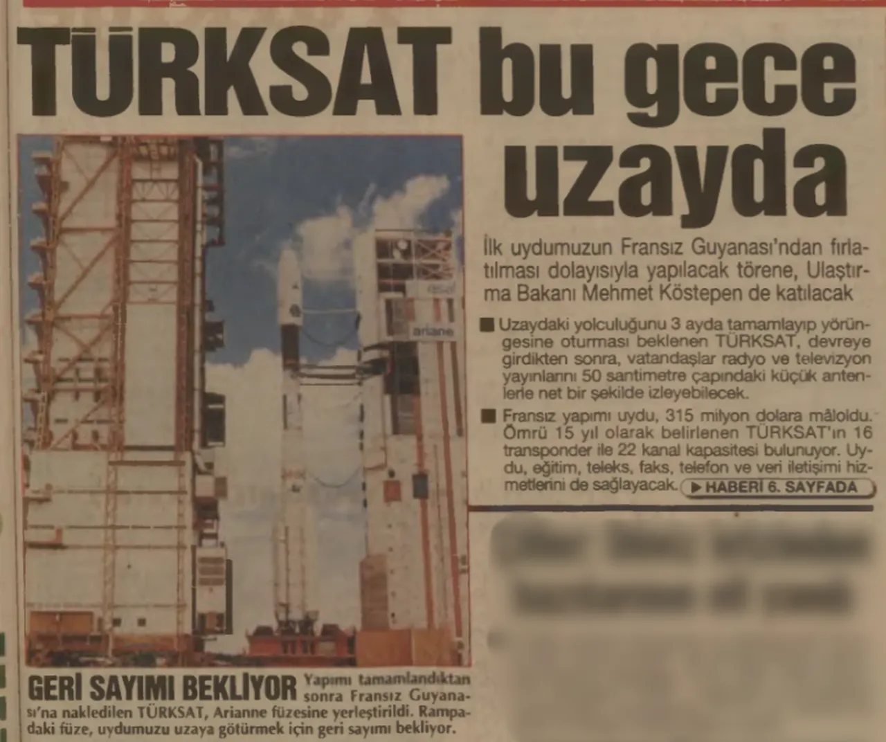 24 Ocak 1994 tarihli Türkiye gazetesi