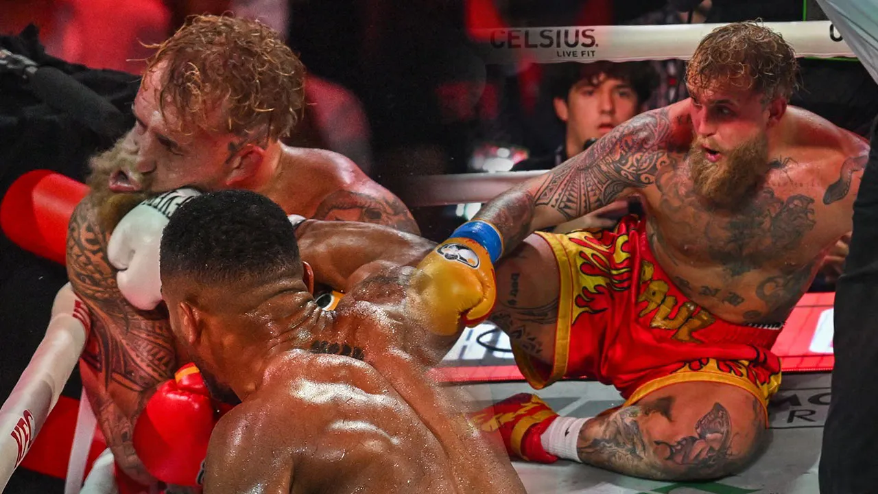 Anthony Joshua, Jake Paul'un çenesini kırdı