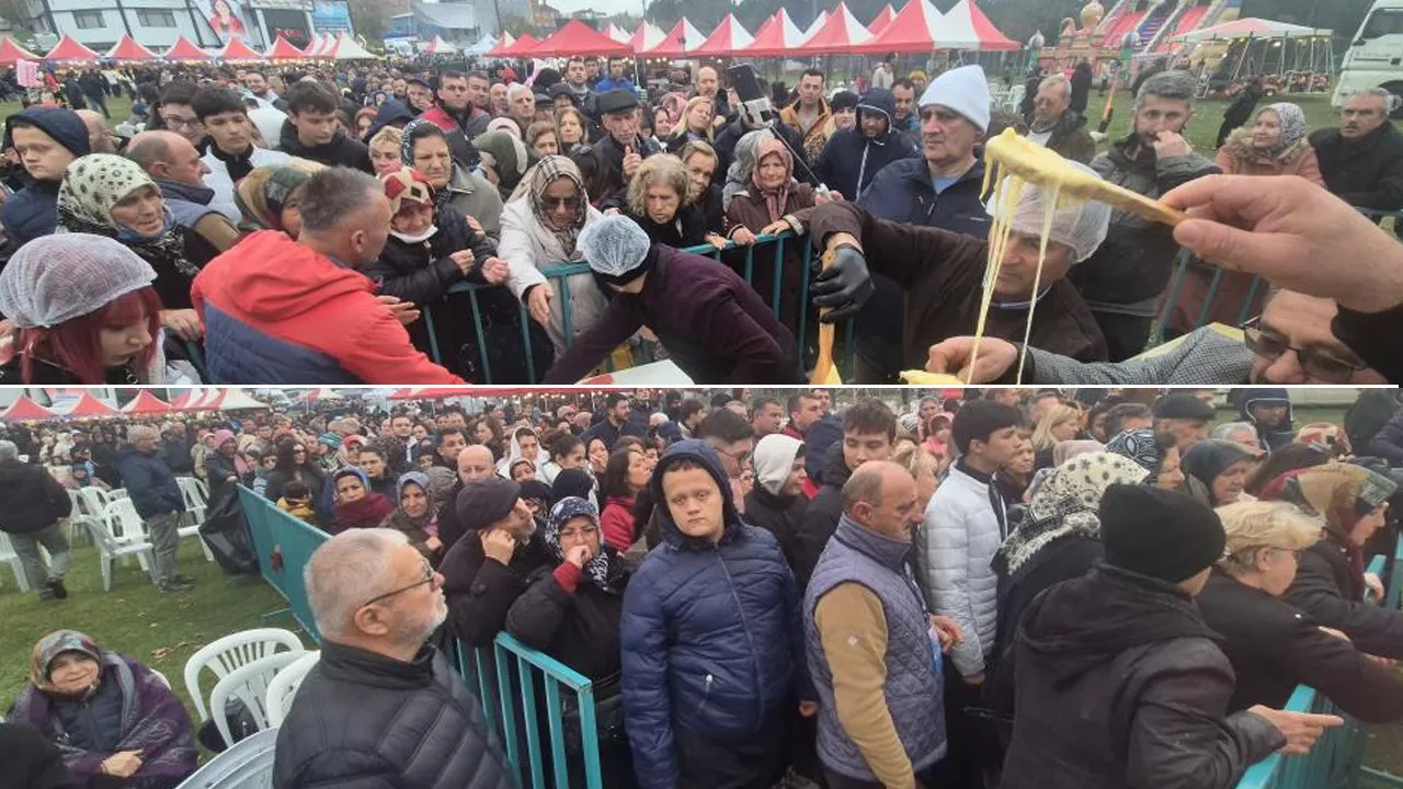 Festival izdihama dönüştü! 6 bin kişi için hazırlandı, ücretsiz almak isteyenler birbirini ezdi