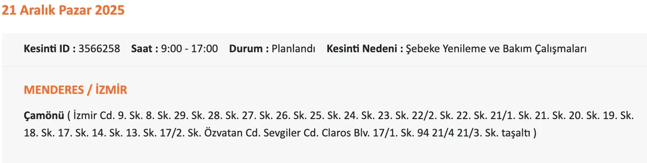 Gaziemir elektrik kesintisi son dakika! İzmirde elektrikler ne zaman gelecek?