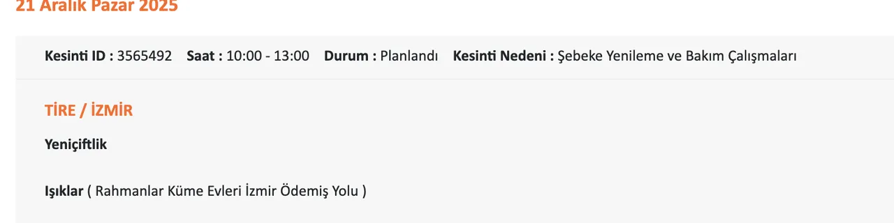 Gaziemir elektrik kesintisi son dakika! İzmirde elektrikler ne zaman gelecek?