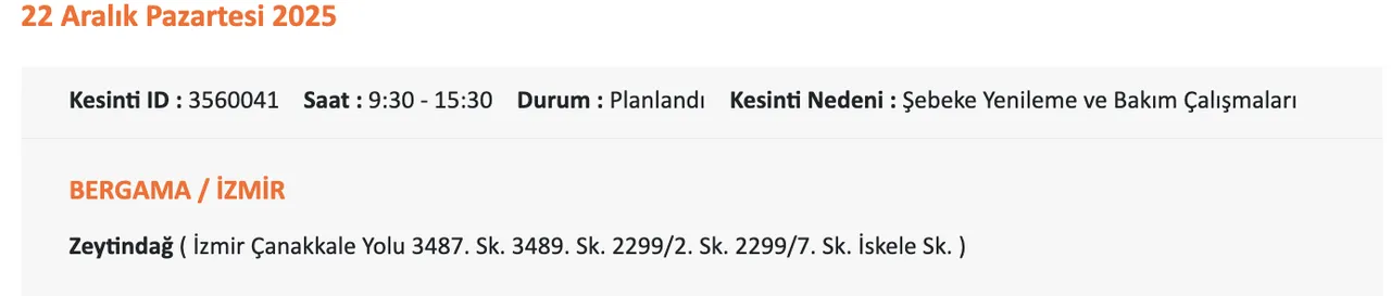Gaziemir elektrik kesintisi son dakika! İzmirde elektrikler ne zaman gelecek?