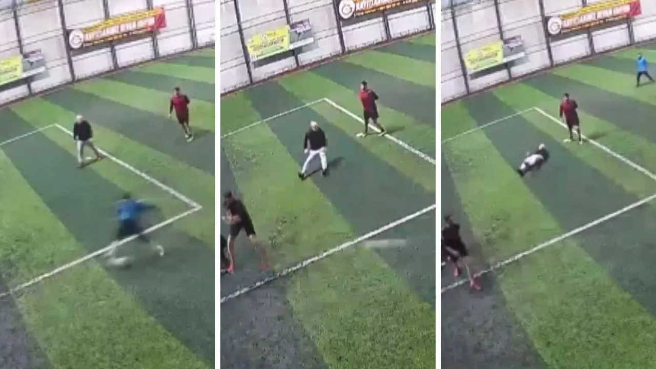 Halı sahada hayatını kaybetti! O anlar kamerada