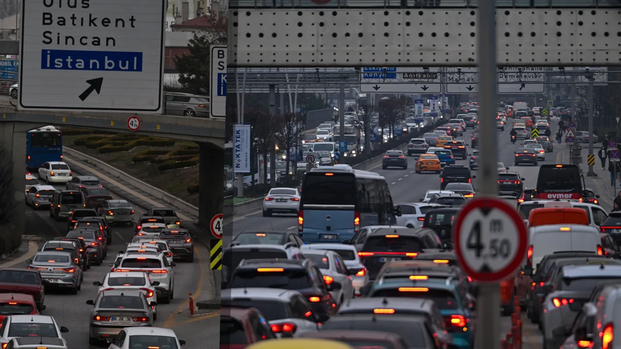 İstanbul'u unutturan 'AVM' trafiği! Ankara'da araçlar milim milim ilerledi