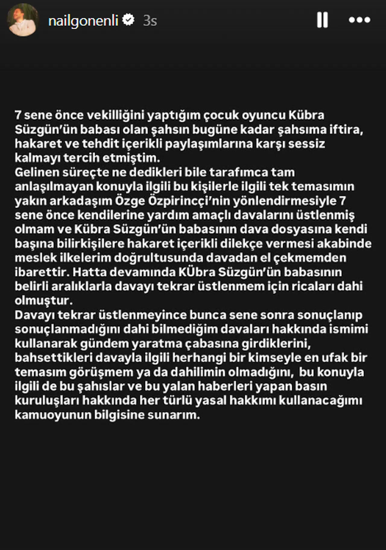 Kadın dizisinin Nisan’ı Kübra Süzgün’ün iddiaları ardından Özge Özpirinçci sessizliğini bozdu