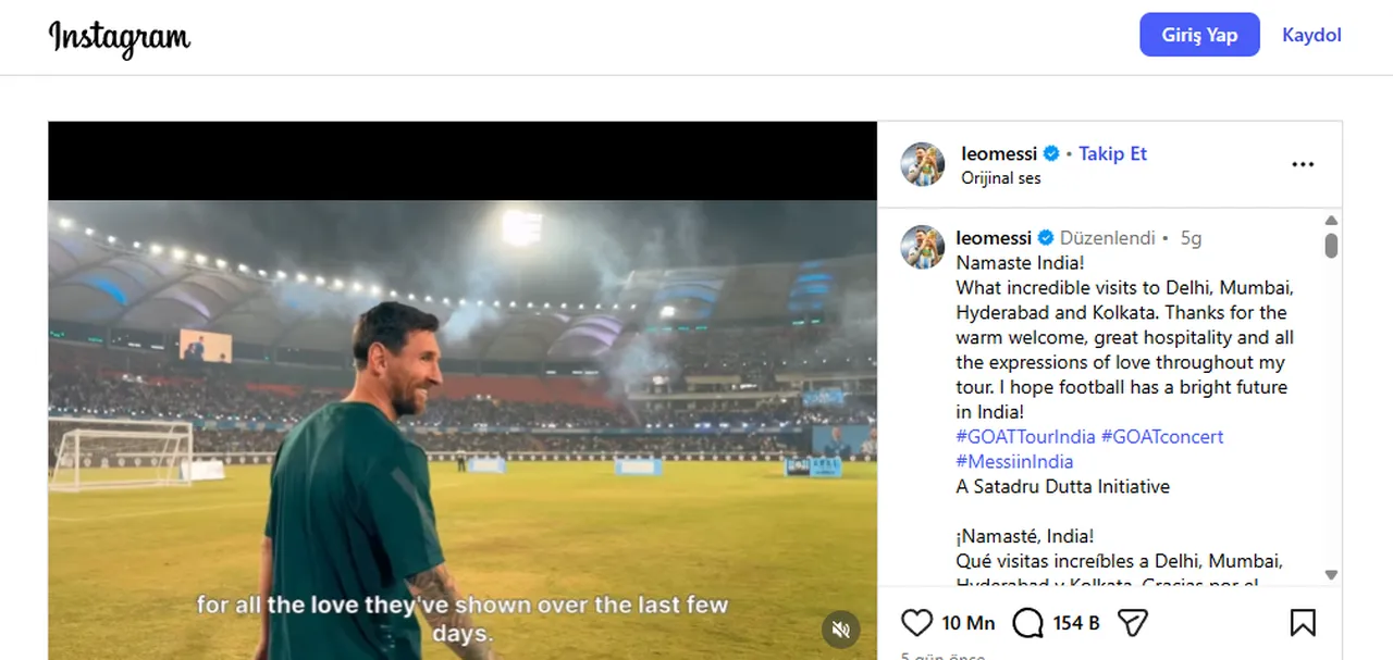 Messi'nin olaylı Hindistan ziyareti sona erdi! Milyon dolarlık hediye ve stadyum kaosu