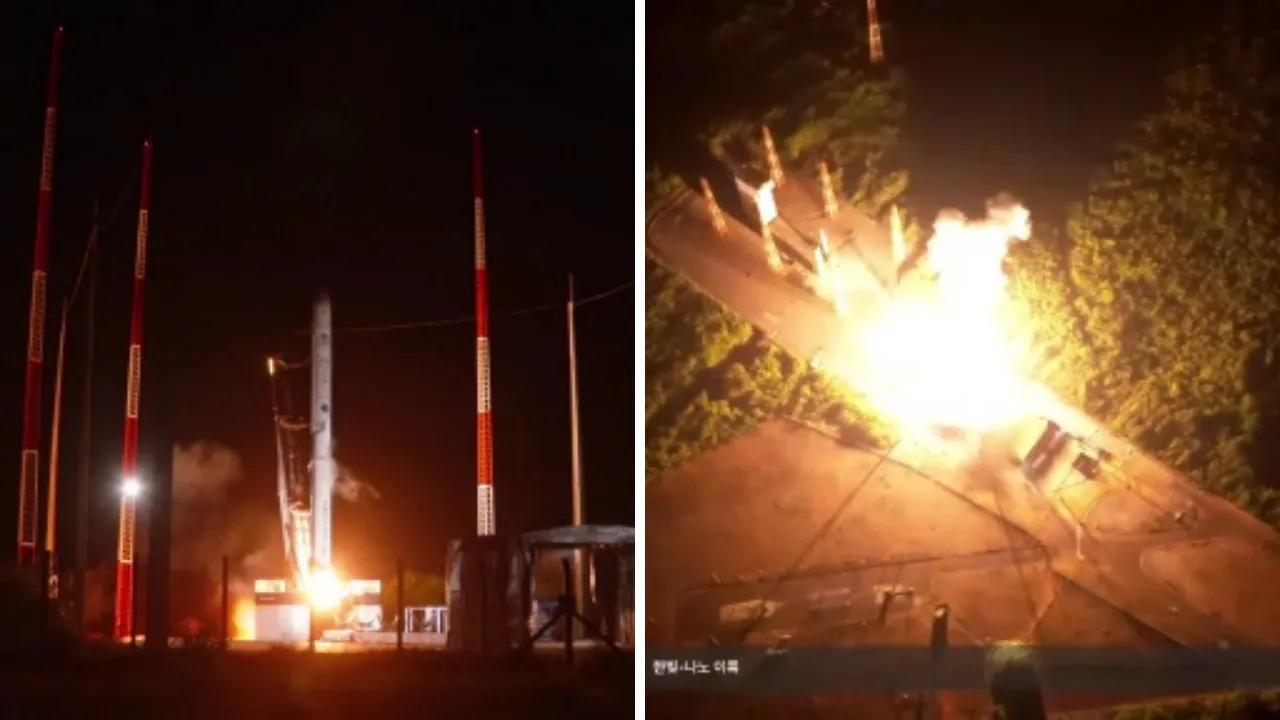 30 saniye içinde gerçekleşti! Güney Kore'nin ilk ticari uzay roketi infilak etti