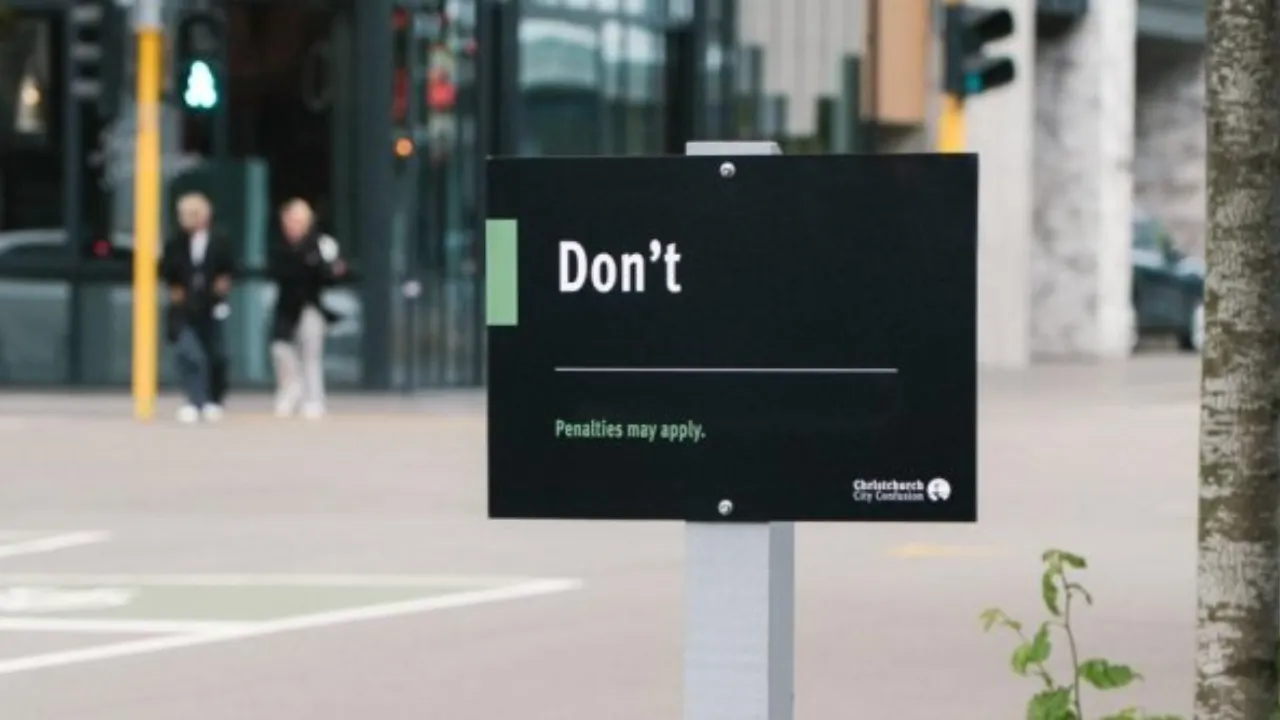 Bir tabela yüzünden tüm şehir durdu! Görenler iki kez baktı: "Yapmayın"