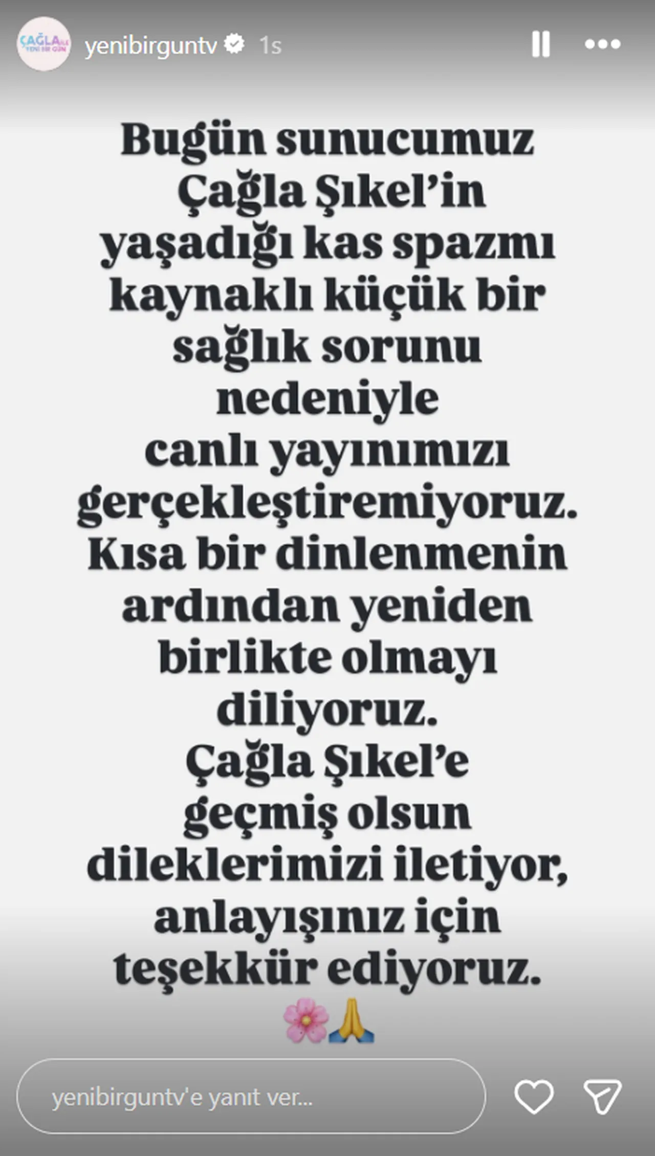 Çağla Şıkel neden yok bugün? 23 Aralık Çağla ile Yeni Bir Gün ekrana gelmedi