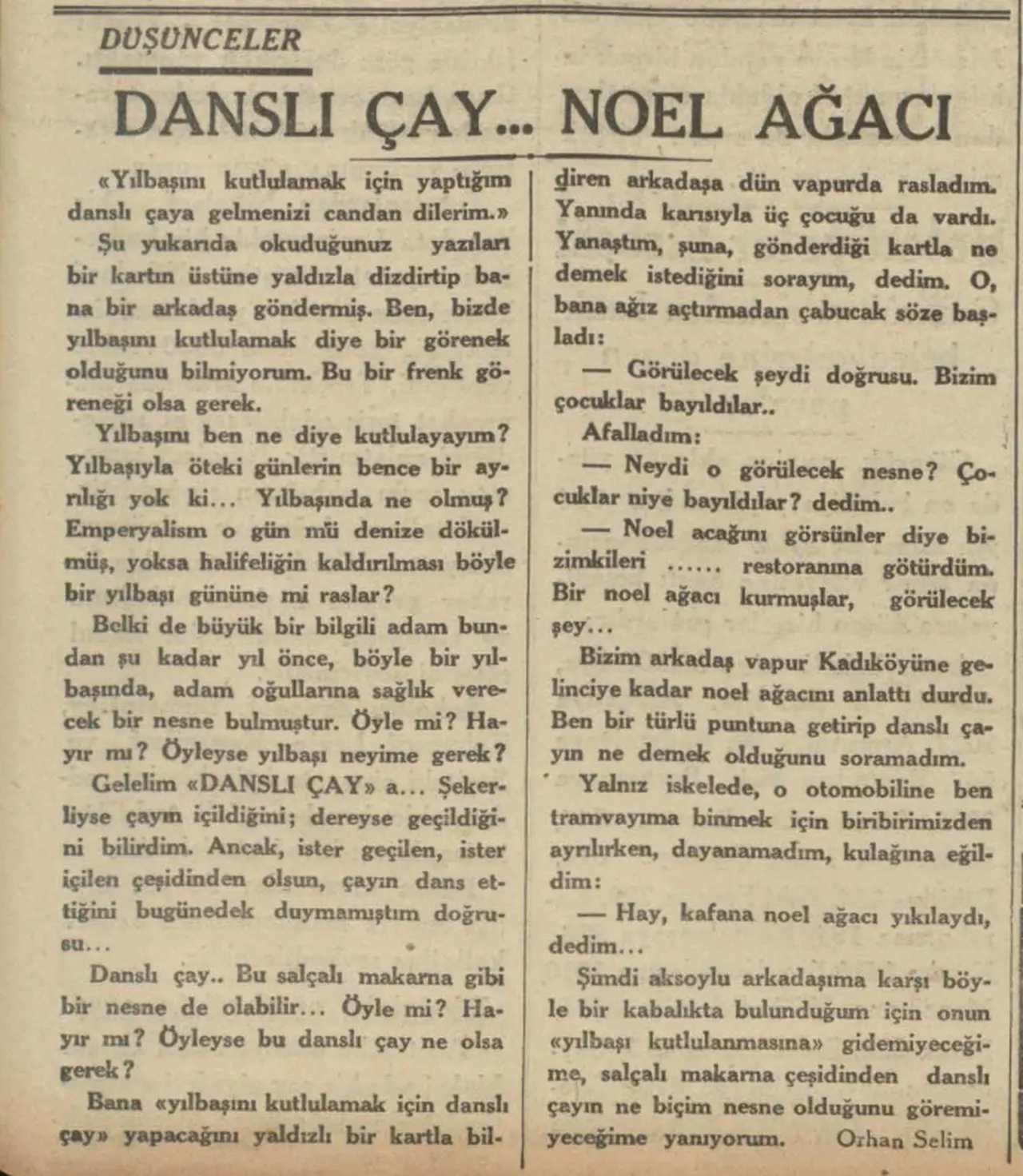 28 Aralık 1934 Akşam gazetesi