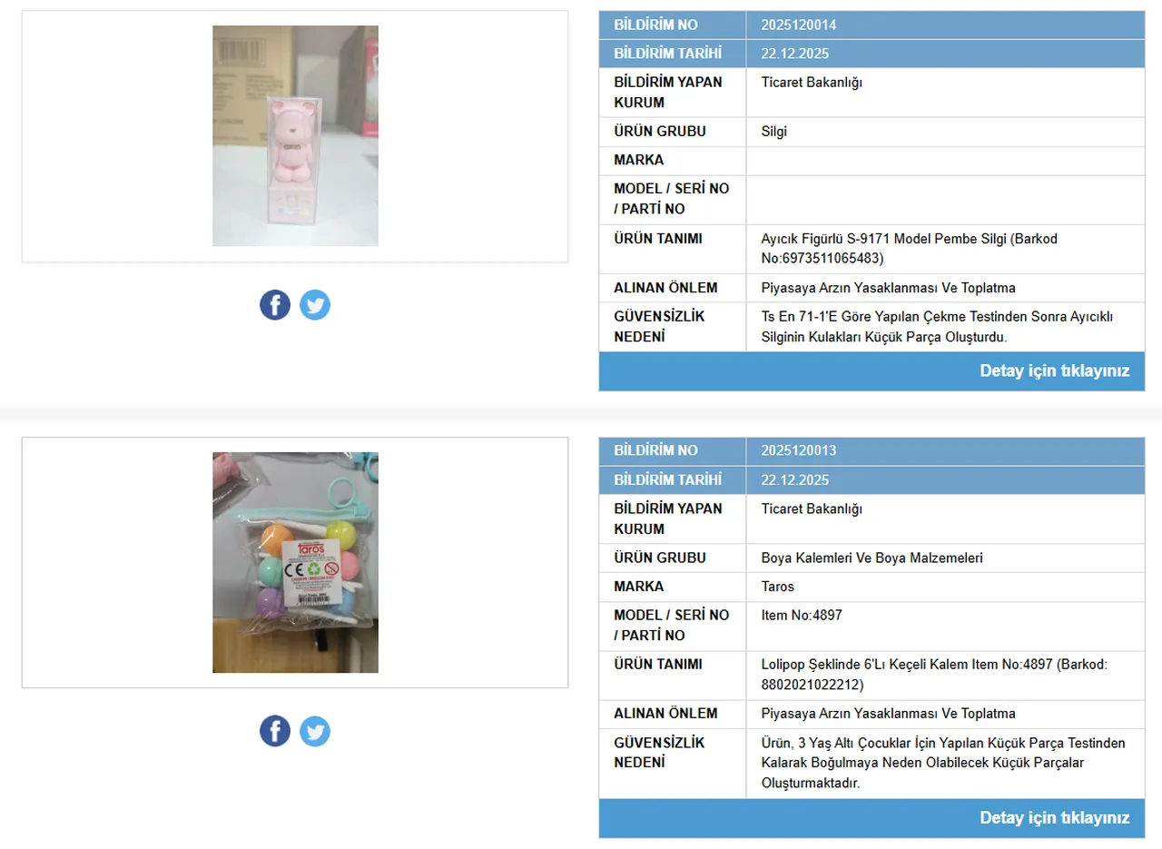 Keçeli kalem ve silgi! Ölüm riski var, bakanlık satışını yasakladı