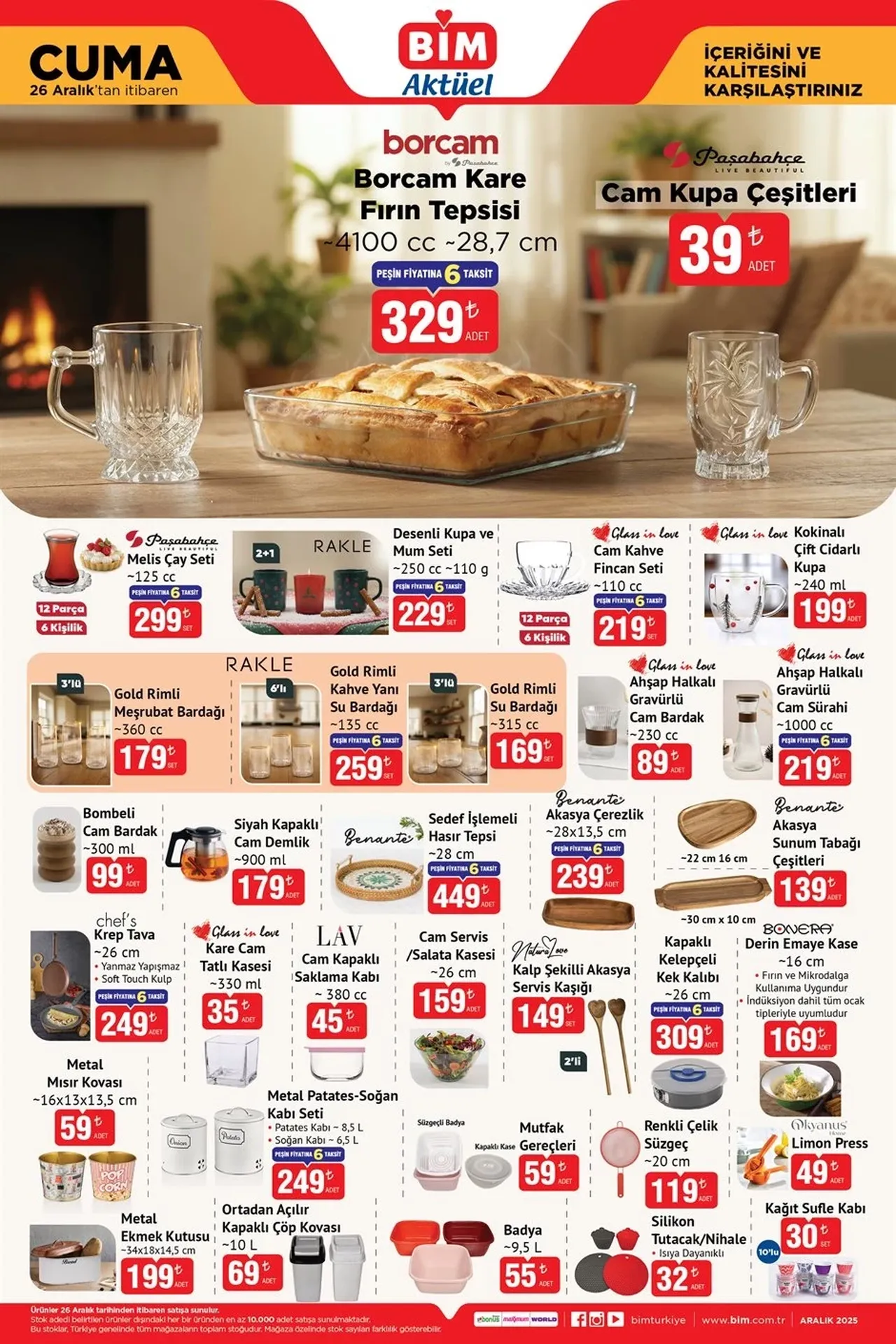 26 Aralık BİM aktüel ürünler kataloğu paylaşıldı! Bimde bu hafta neler var?