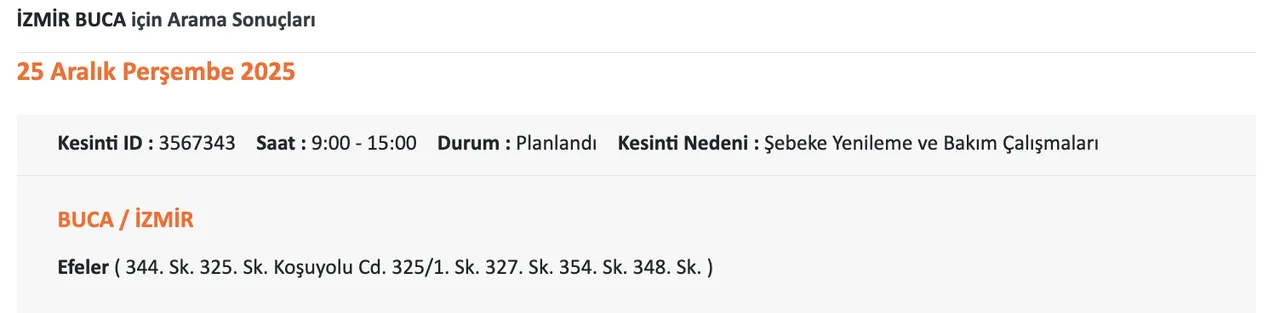 Gediz Elektrik kesintisi sorgulama: 24 Aralık 2025 İzmirde elektrikler ne zaman gelecek?( Bornova, Urla, Çeşme?