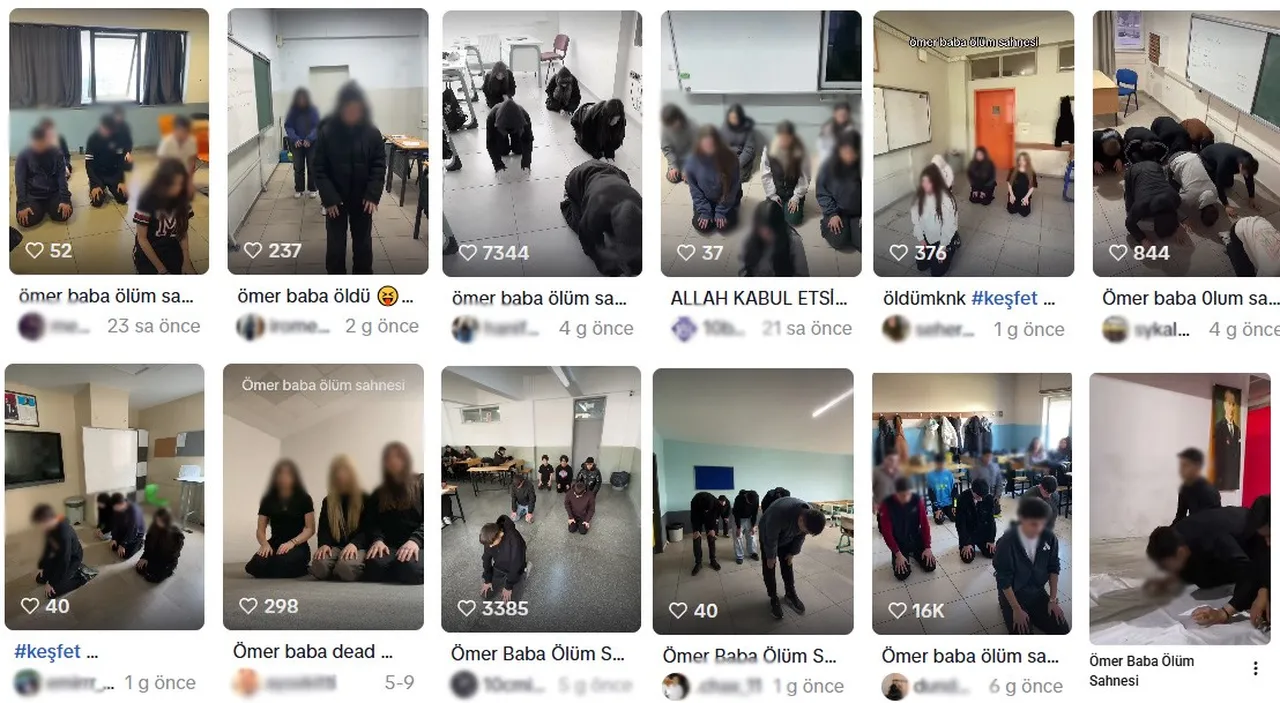 TikTok'ta başlayan akımda videoların okullarda çekilmesi dikkat çekti.