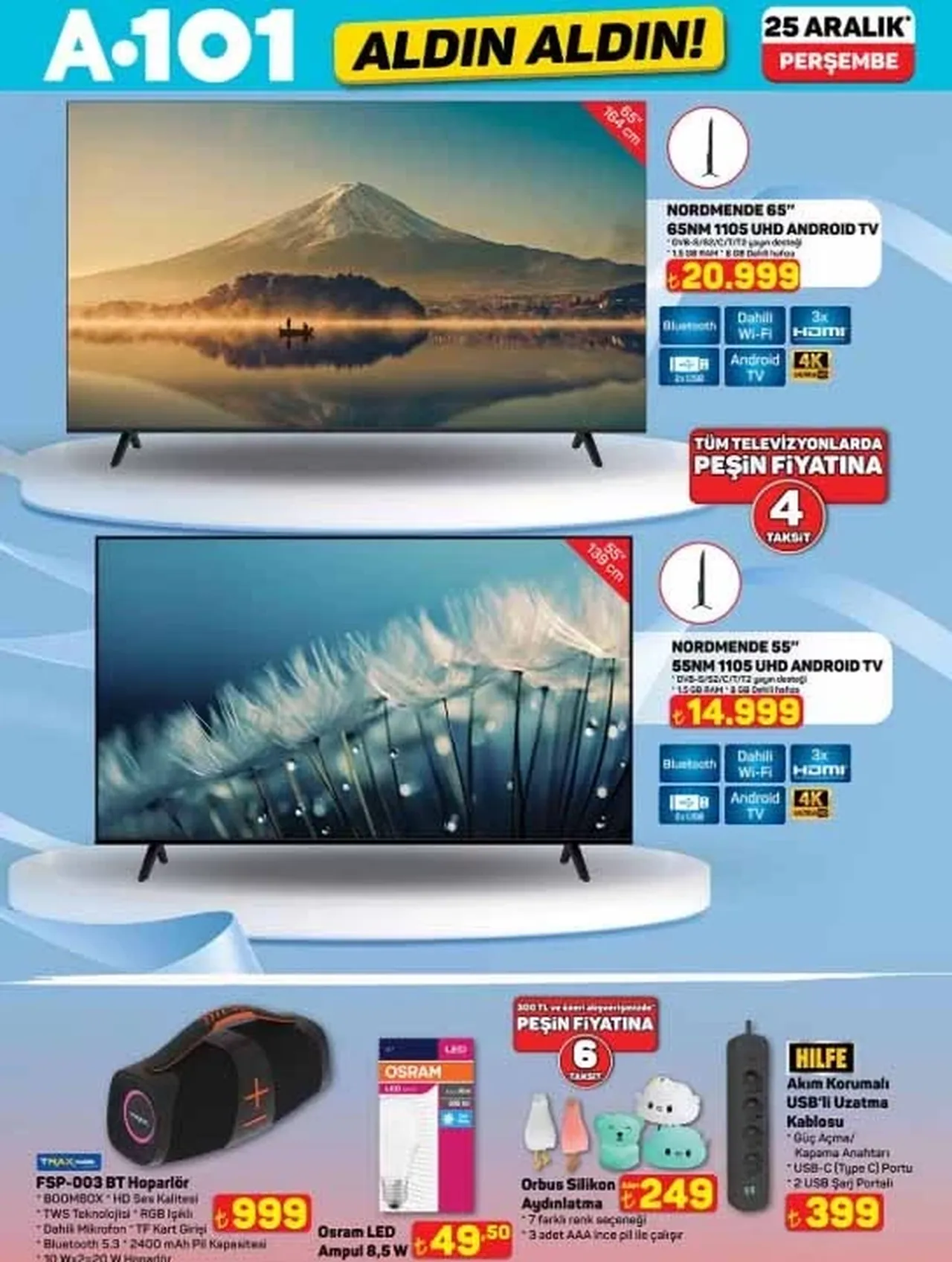 A101 25 Aralık 2025 aktüel ürünler kataloğu yayında! Elektrikli ürünlerde büyük fırsat