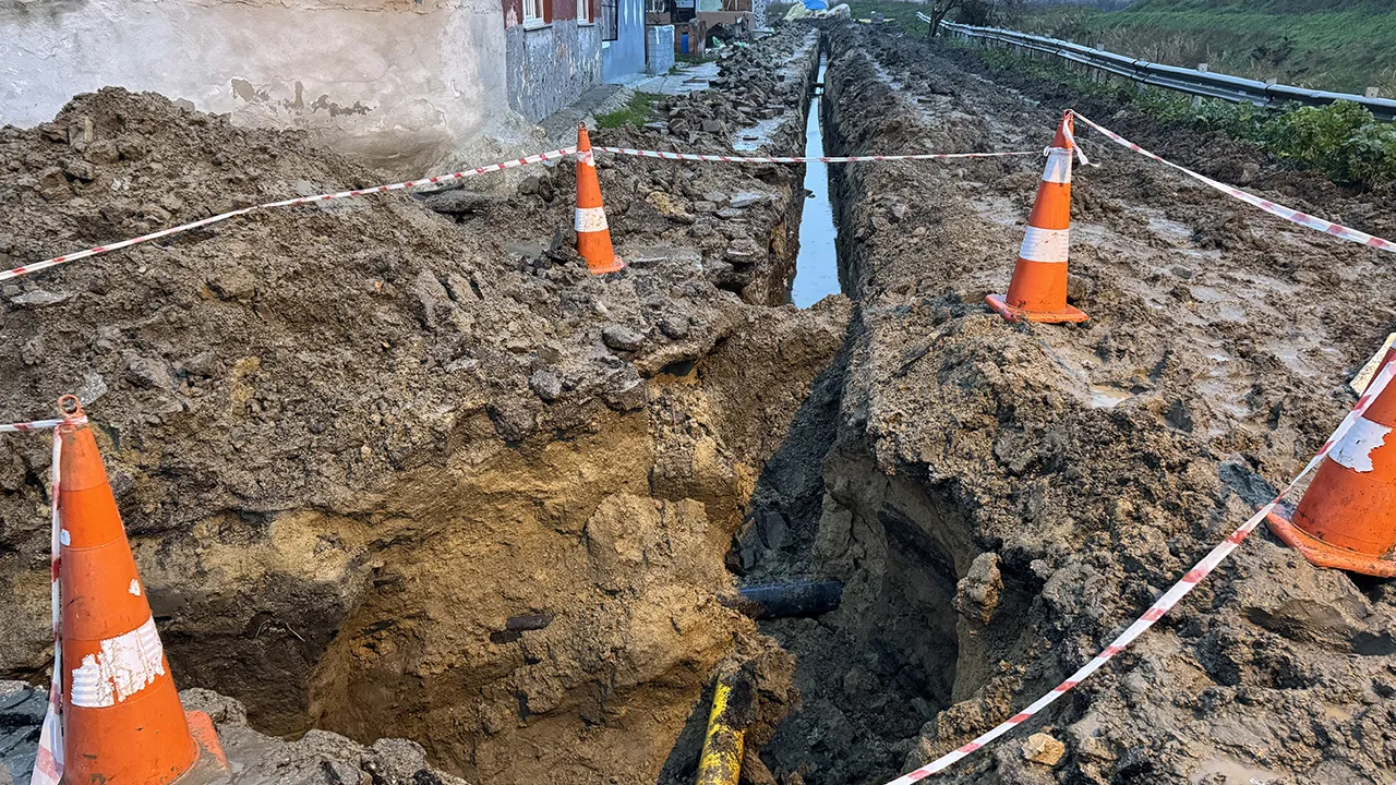 Edirne'de doğal gaz döşemesinde göçük!