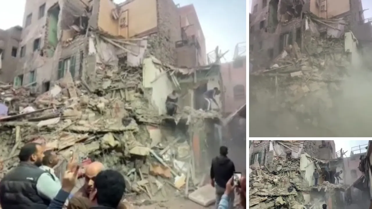 Mısır'da 5 katlı bina çöktü! Çok sayıda ölü var