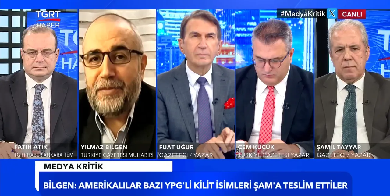 TGRT Haber ekranlarında katıldığı Medya Kritik programı