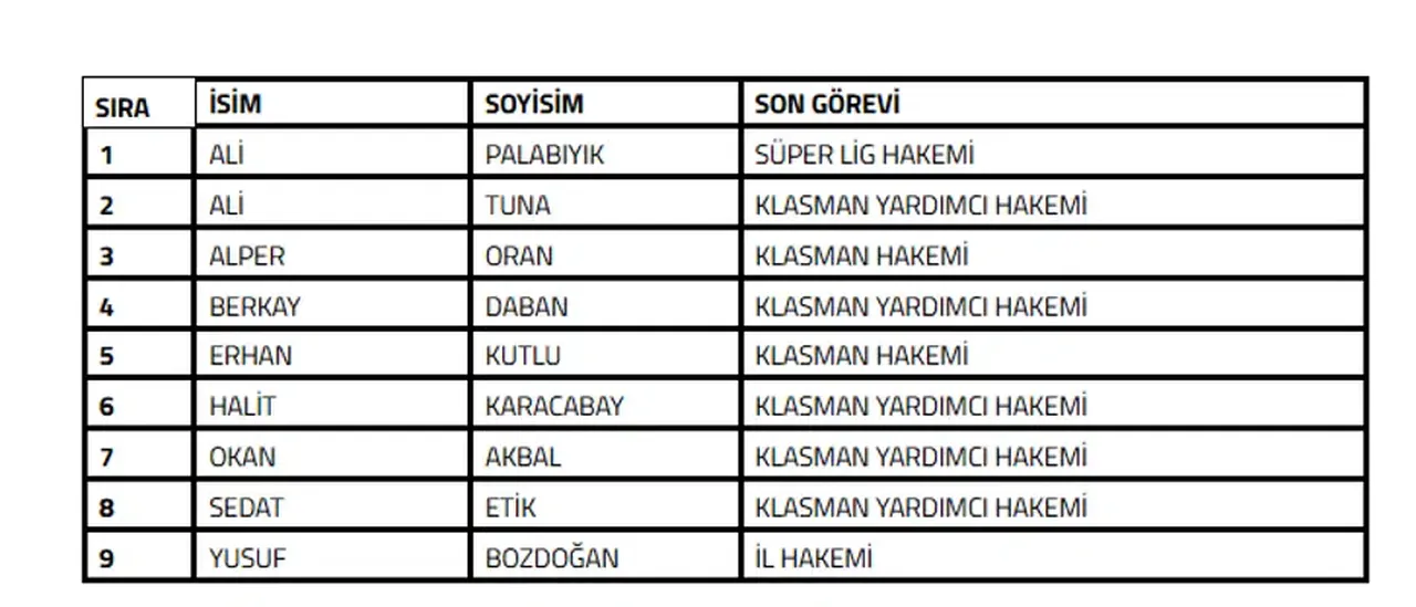 TFF son 5 yılda bahis oynayan hakemleri açıkladı! Ali Palabıyık dahil 9 isim PFDK'ya sevk edildi