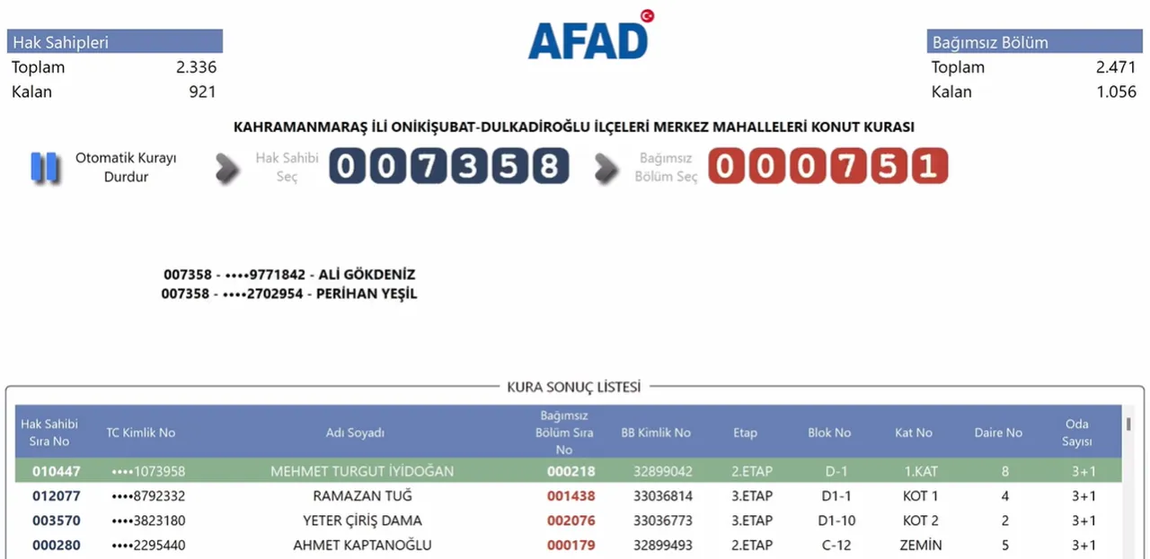 AFAD deprem konutunun kura sonuçlarını açıkladı! İsim listesi nasıl öğrenilir?