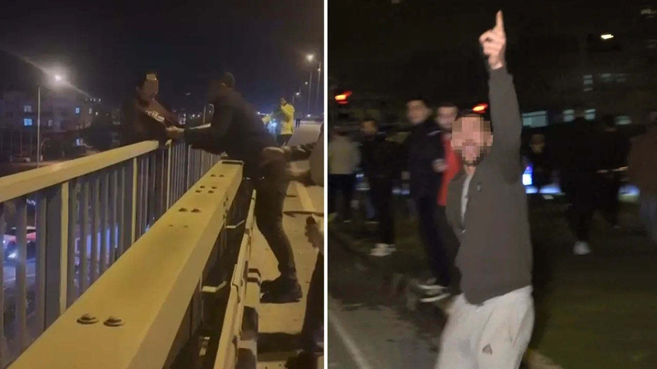 Köprüden atlayacakken kurtarıldı! İzleyenlerin sözleri pes dedirtti: Boşa bekledik