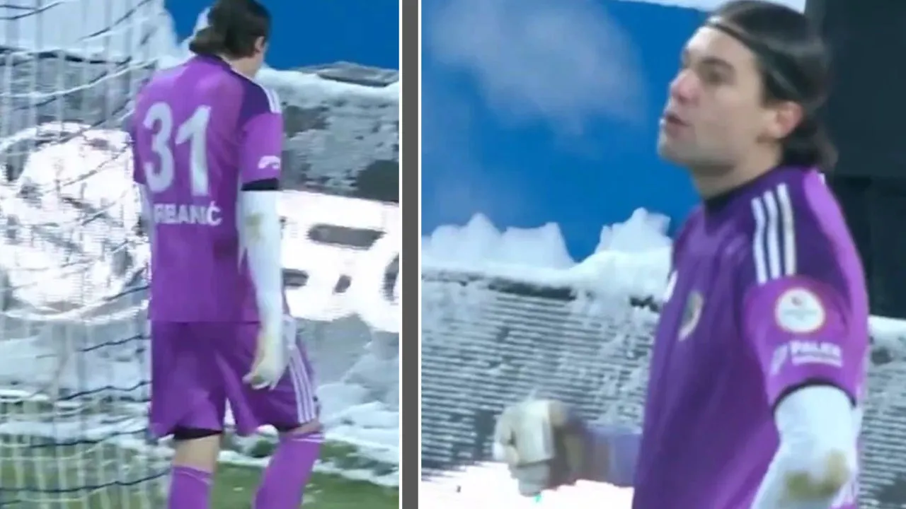 Erzurum'daki maçta ilginç anlar: Oyunu bıraktı, çay içerek ısındı