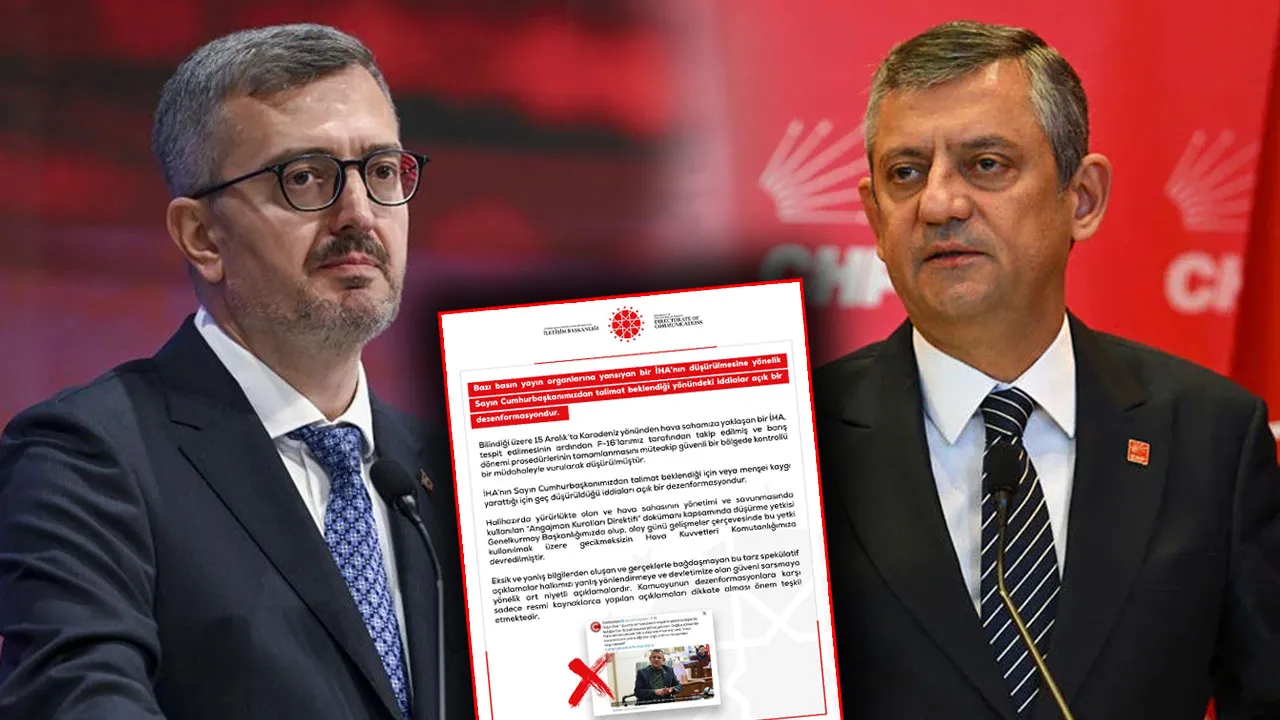 İletişim Başkanı Duran'dan Özgür Özel'e 'İHA' cevabı!