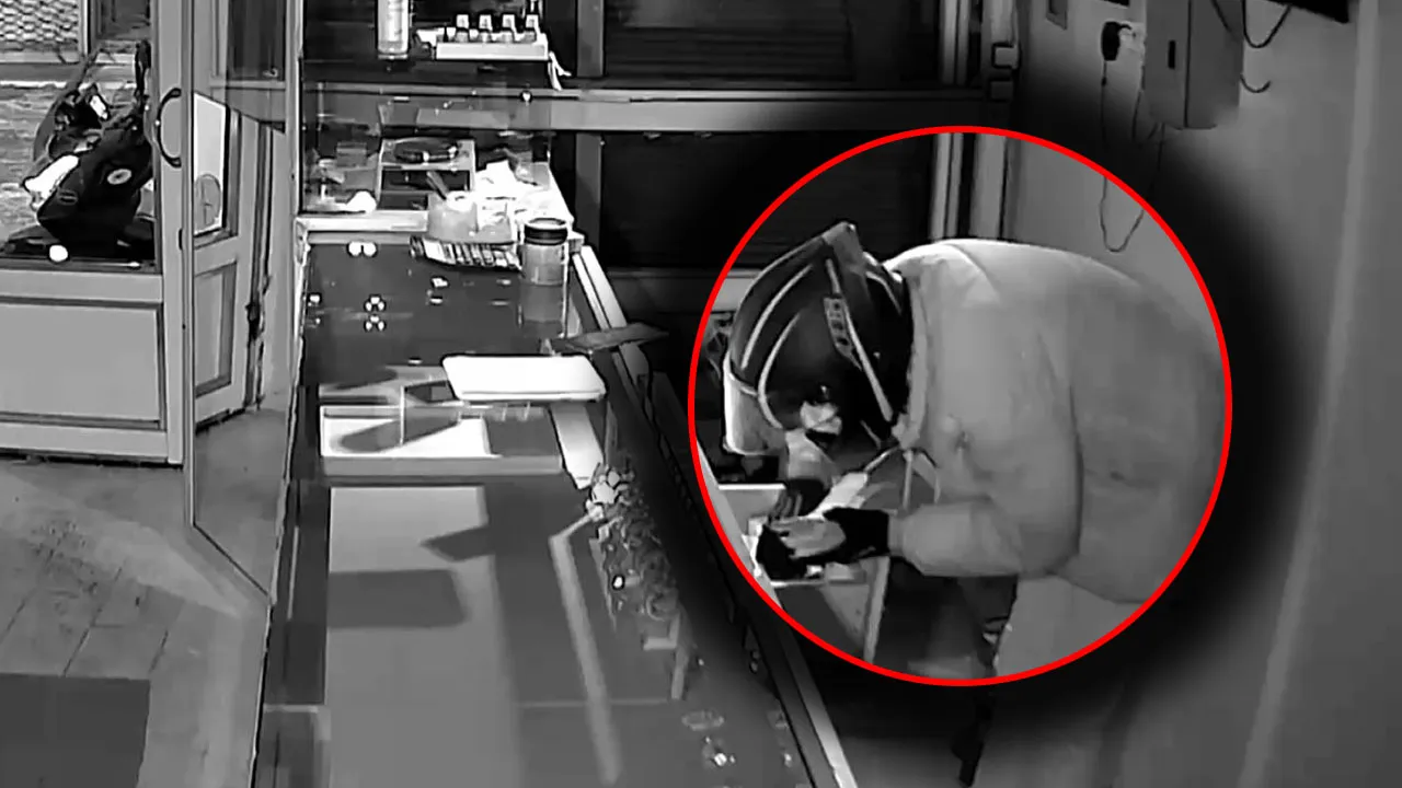 Gece kuyumcu dükkanına girdi, kilo kilo altın çaldı!