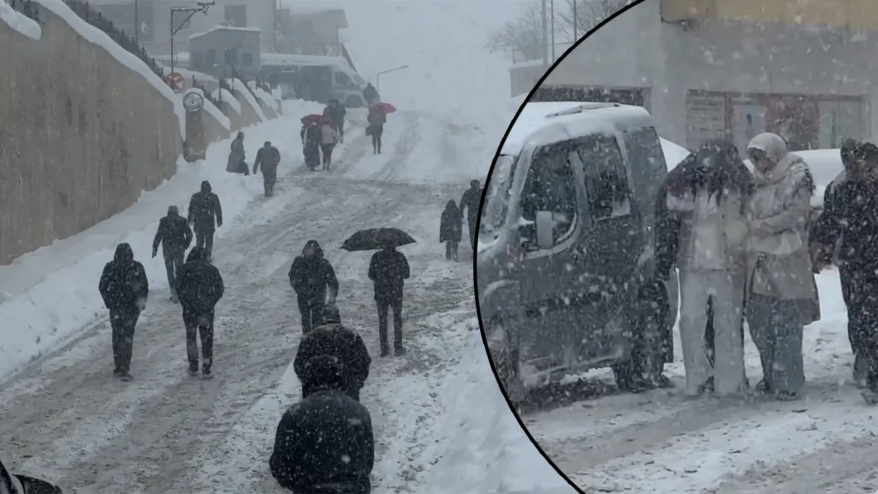 Hakkari'de 3 gündür dinmeyen kar hayatı kabusa çevirdi! Sürücüler araçlarını bırakıp yürüdü