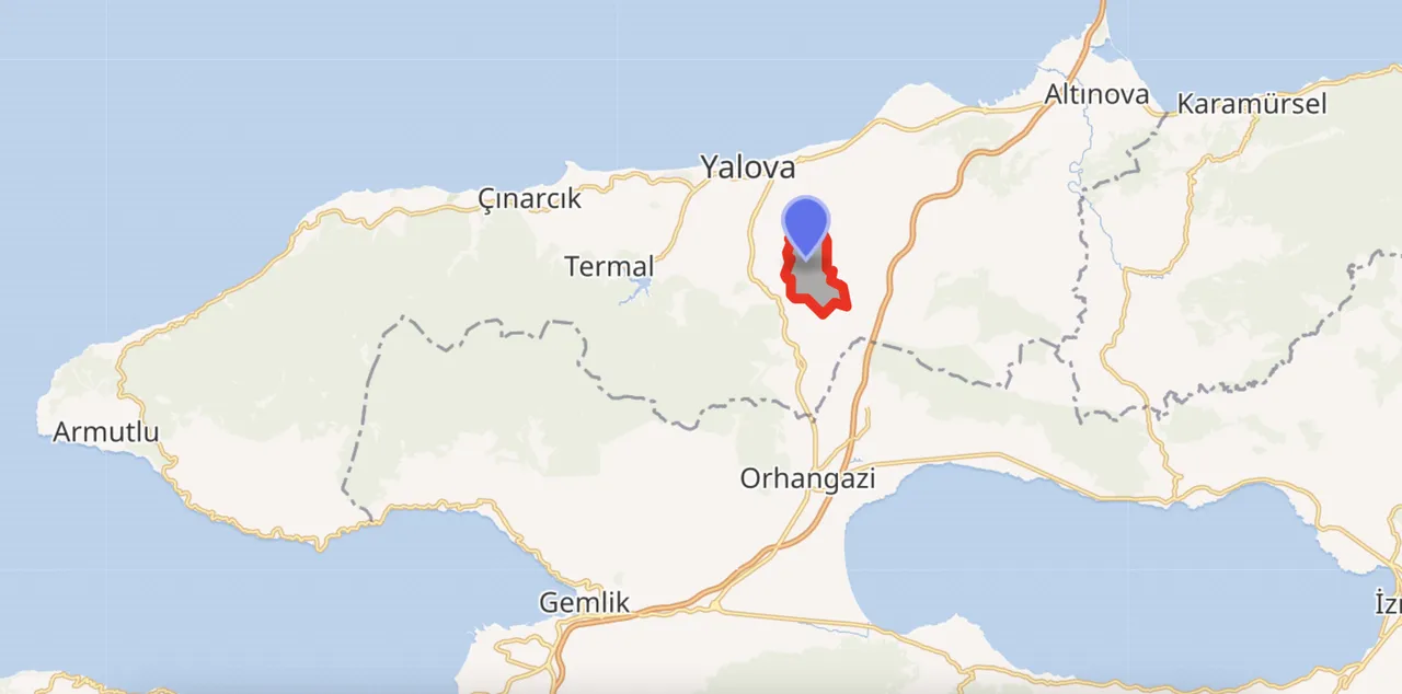 Elmalık köyünün konumu