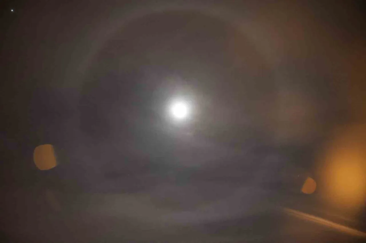 2023 yılında Hatay'da görülen 'Ay halesi'