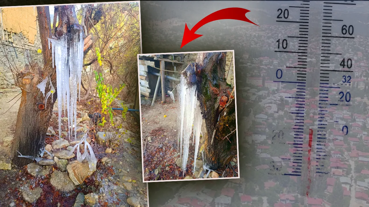 Adana'da sıra dışı manzara! Dev buz sarkıtlarının boyu metreleri aştı 