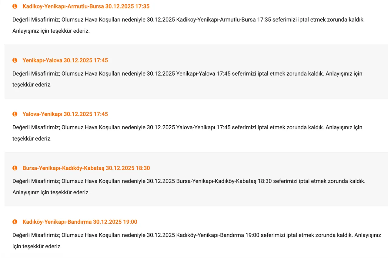 Bugün vapur seferleri iptal mi? Şehir Hatları ve İDO iptal seferleri açıkladı!