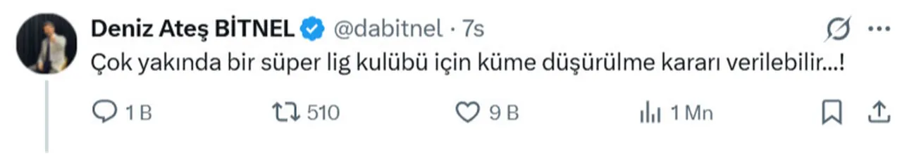 Deniz Ateş Bitnel'in paylaşımı