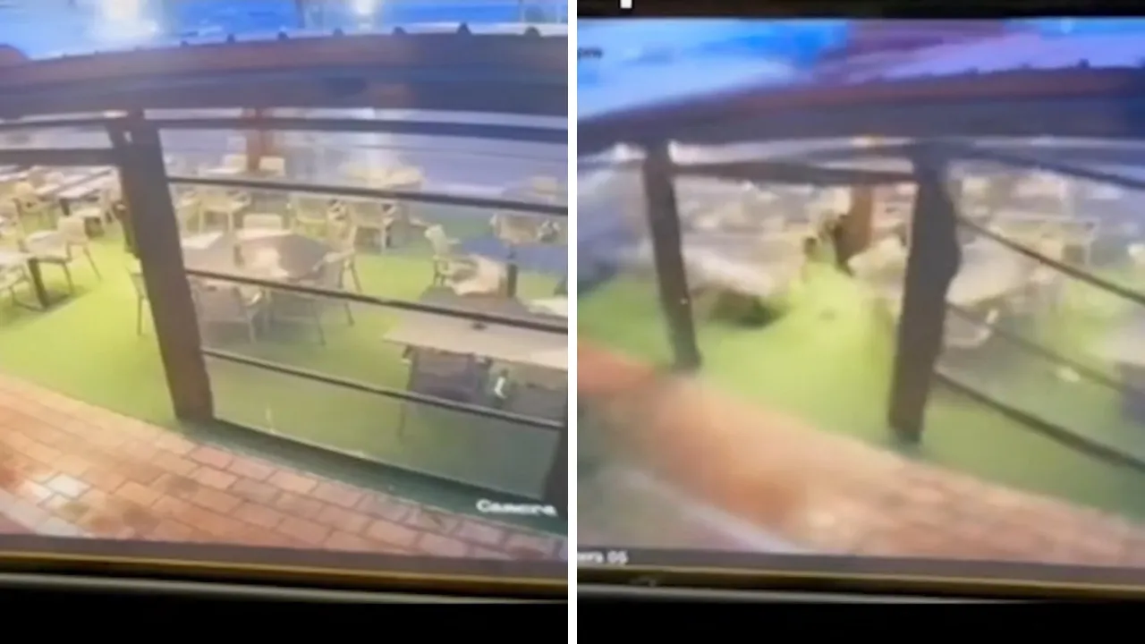 İspanyada sel ve hortum felaketi! İş yerinin bahçe kısmını yerinden söktü, o anlar kamerada